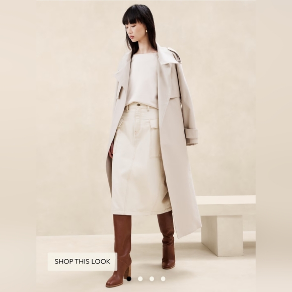 Banana Republic Harlow Denim Cargo skirt, size 10 - Picture 3 of 12